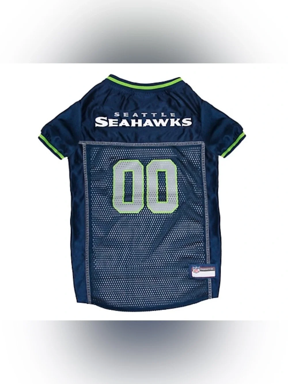 NFL Seattle Dog Jersey in Navy and Neon Green
